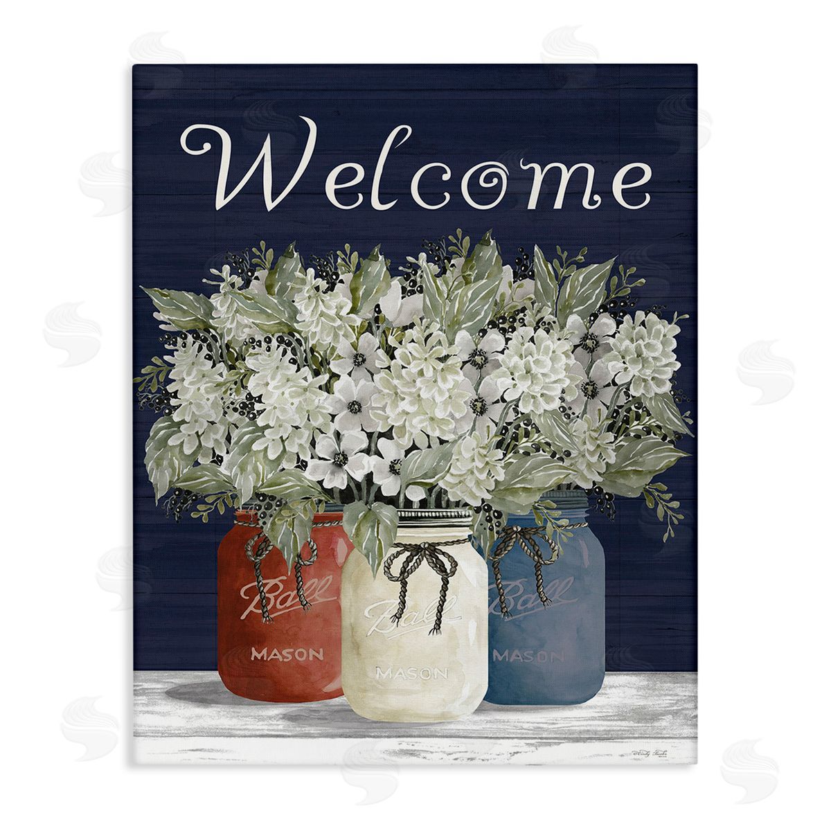 Cindy Jacobs Welcome with Country Herbs Canvas Wall Art Print