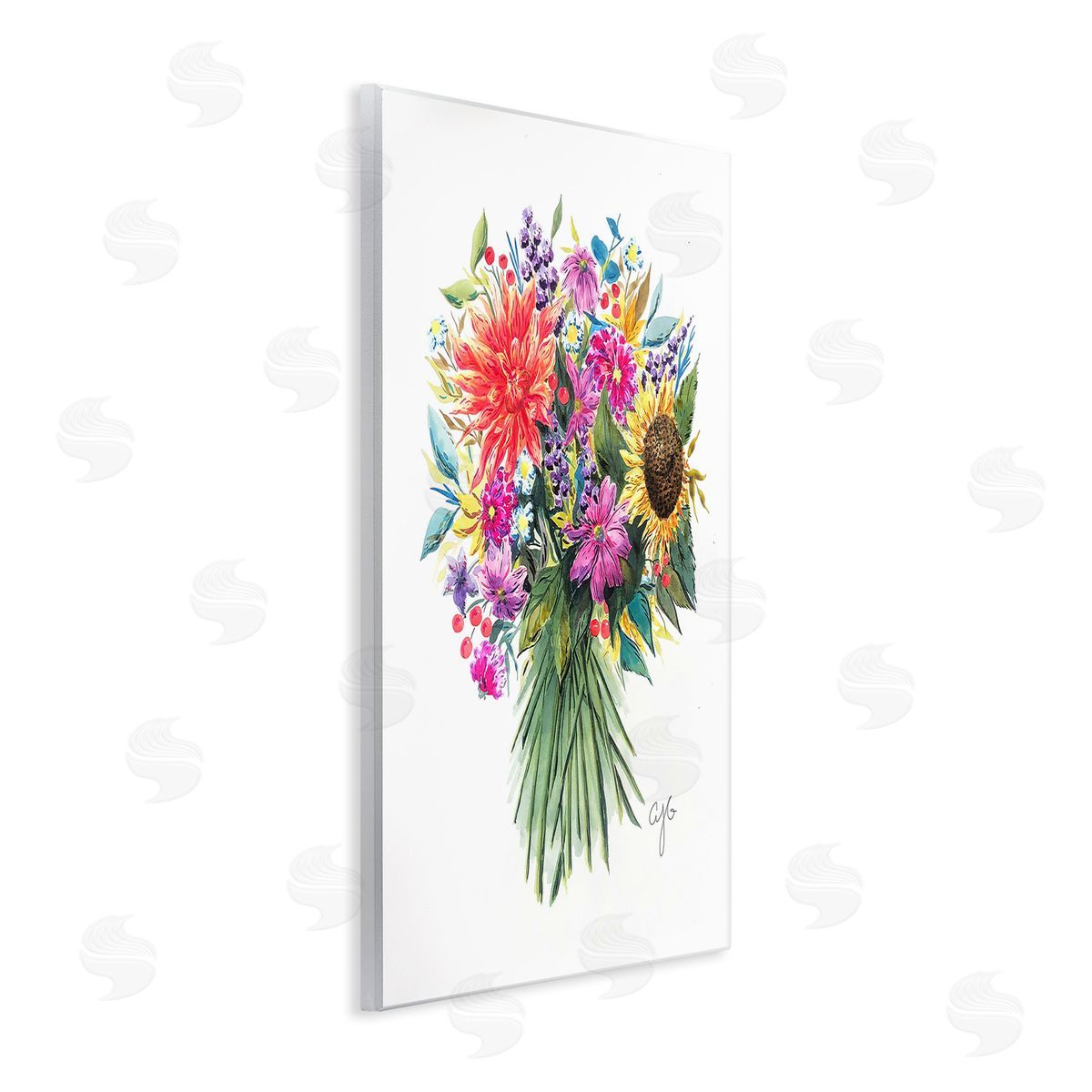 Alexandria Gilbert Kincaid Vivid Flower Bunches Wooden Wall Plaque Art Print