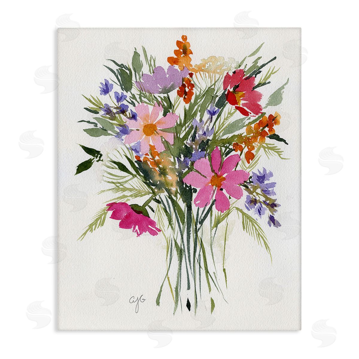 Alexandria Gilbert Kincaid Simple Mixed Bouquet Canvas Wall Art Print