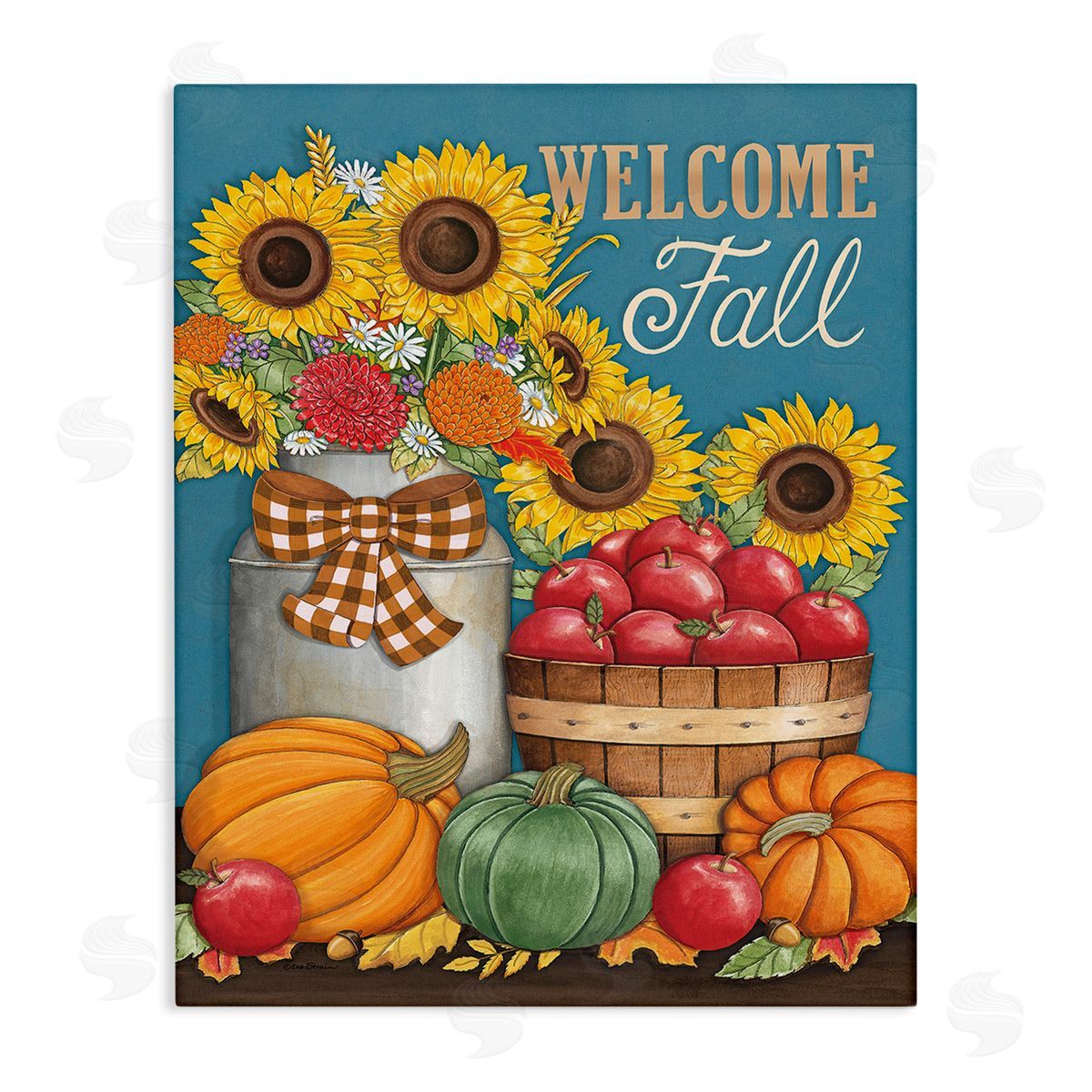 Deb Strain Welcome Fall Harvest Canvas Wall Art Print