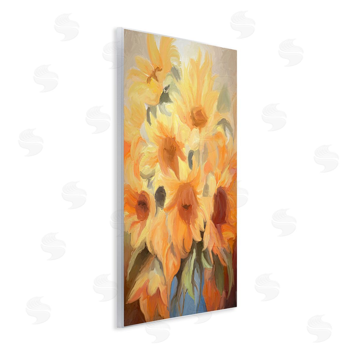 Ramona Murdock Traditional Yellow Blooms Wooden Wall Plaque Art Print