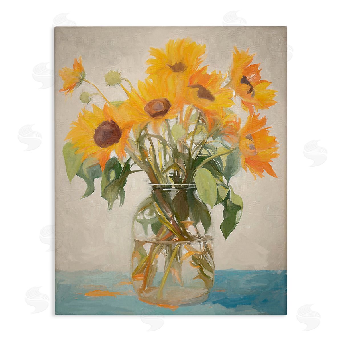 Ramona Murdock Classic Sunflower Bouquet Canvas Wall Art Print