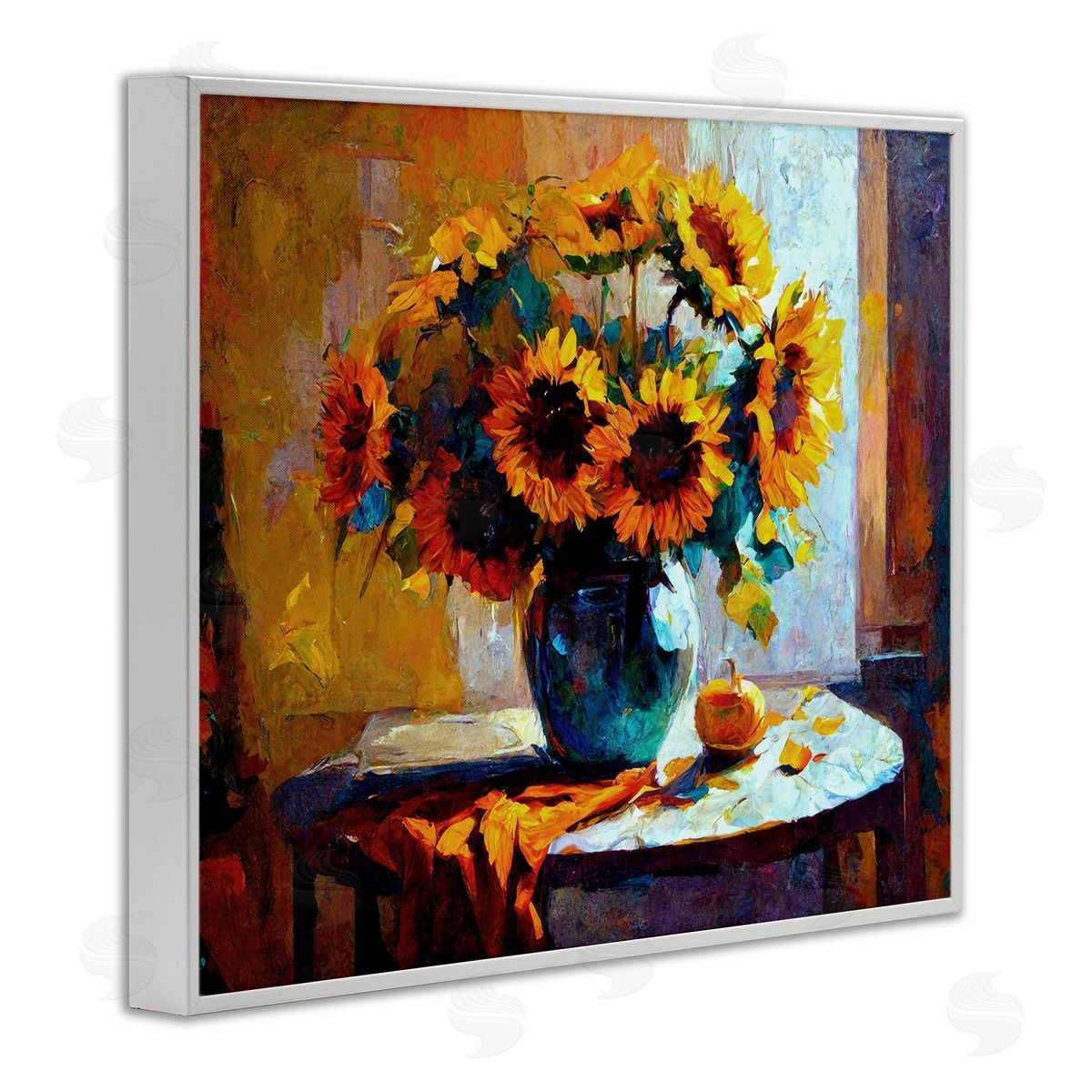 Gina Kelly Bouquet Still Life Painting White Framed Giclee Wall Art Print