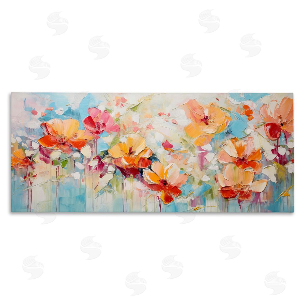 Gina Kelly Flowers with Paint Drip