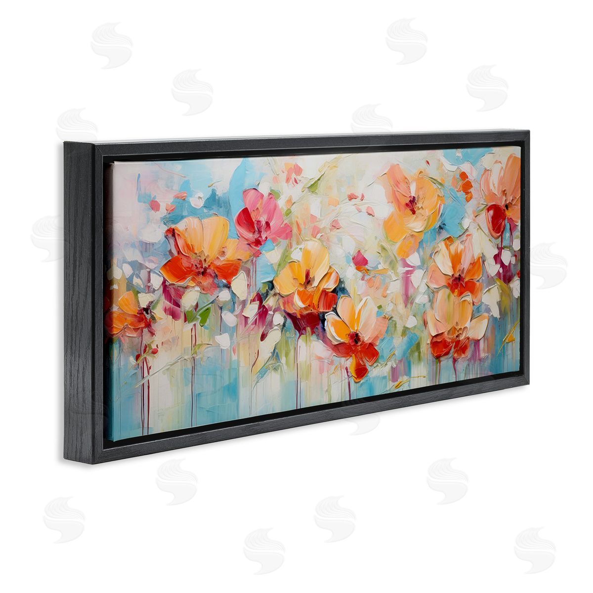 Gina Kelly Flowers with Paint Drip