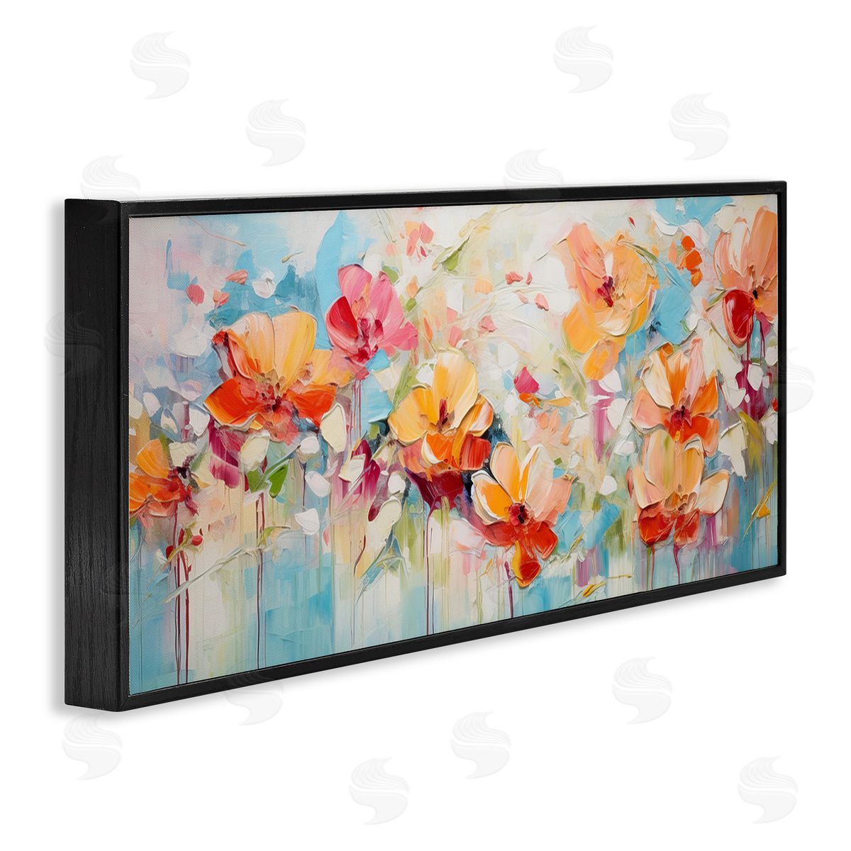 Gina Kelly Flowers with Paint Drip