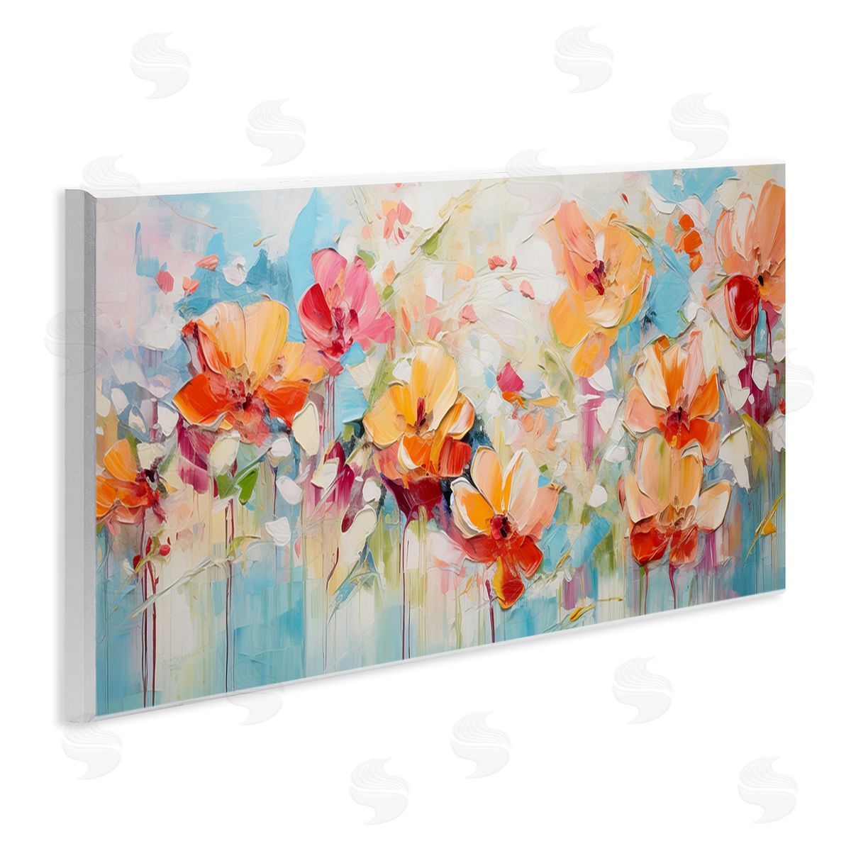 Gina Kelly Flowers with Paint Drip