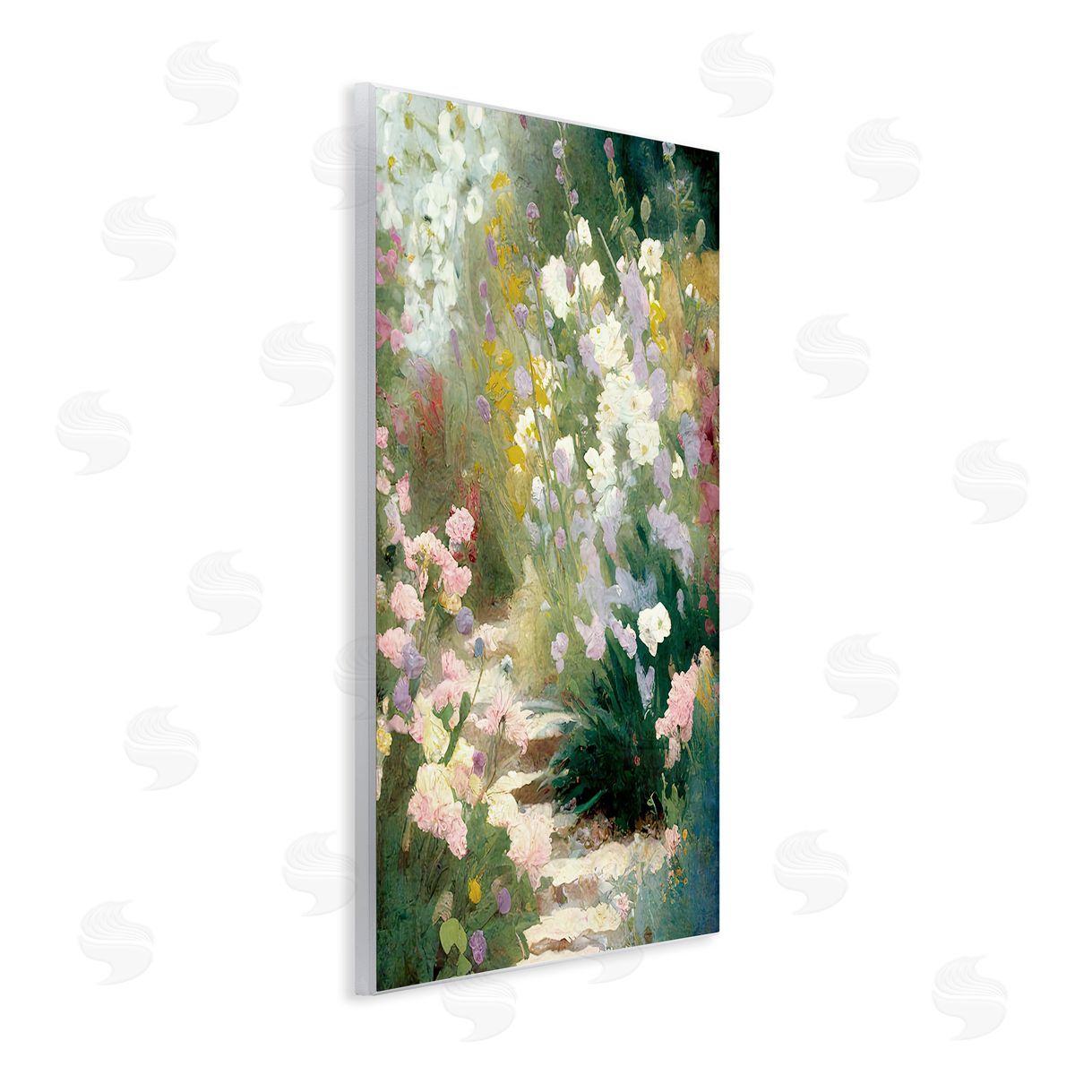 Gina Kelly Garden Flower Path Wooden Wall Plaque Art Print