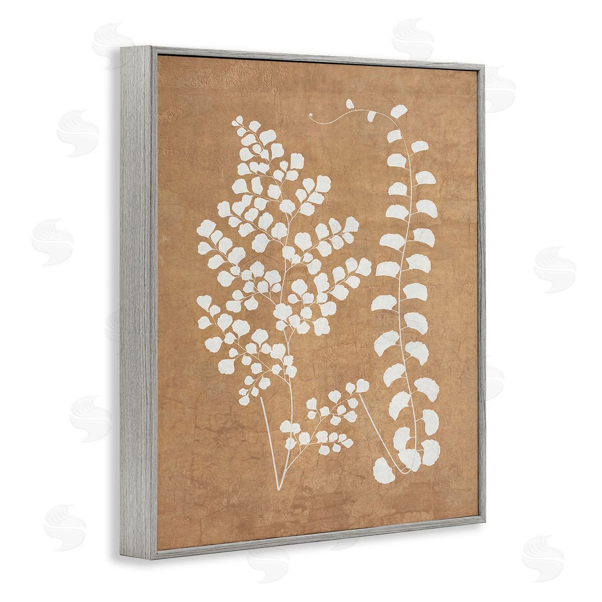 Graffitee Studios Boho Garden Sprigs Gray Framed Giclee Wall Art Print