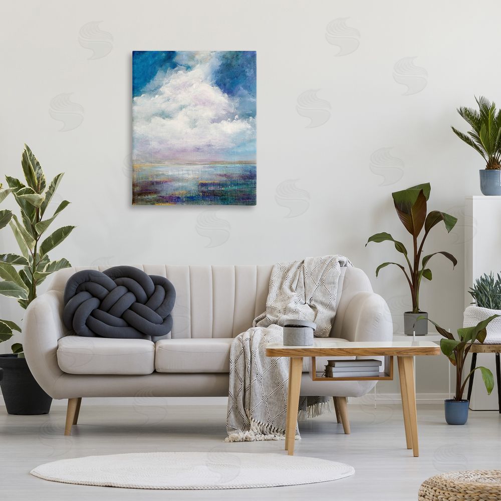 Karen Hale Traditional Clouds Landscape Canvas Wall Art Print in Room