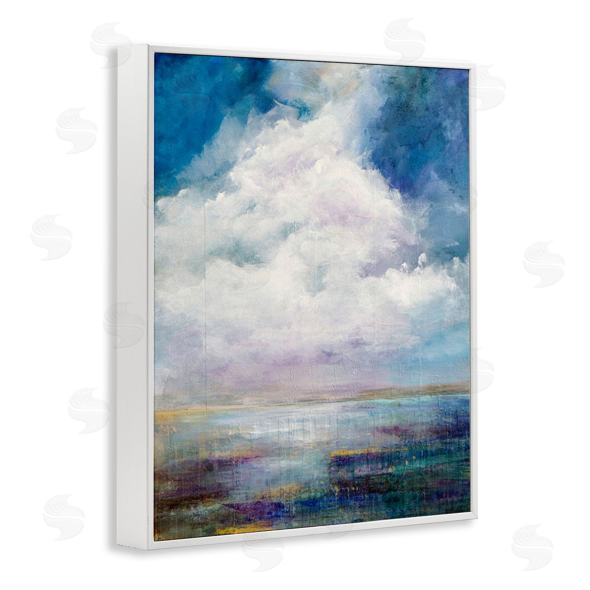 Karen Hale Traditional Clouds Landscape White Framed Giclee Wall Art Print