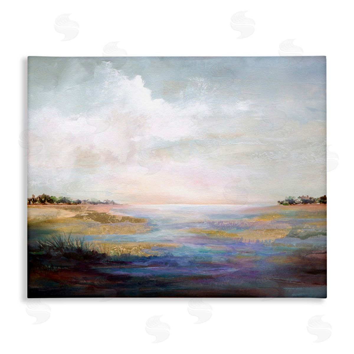 Karen Hale Abstract River Landscape Canvas Wall Art Print