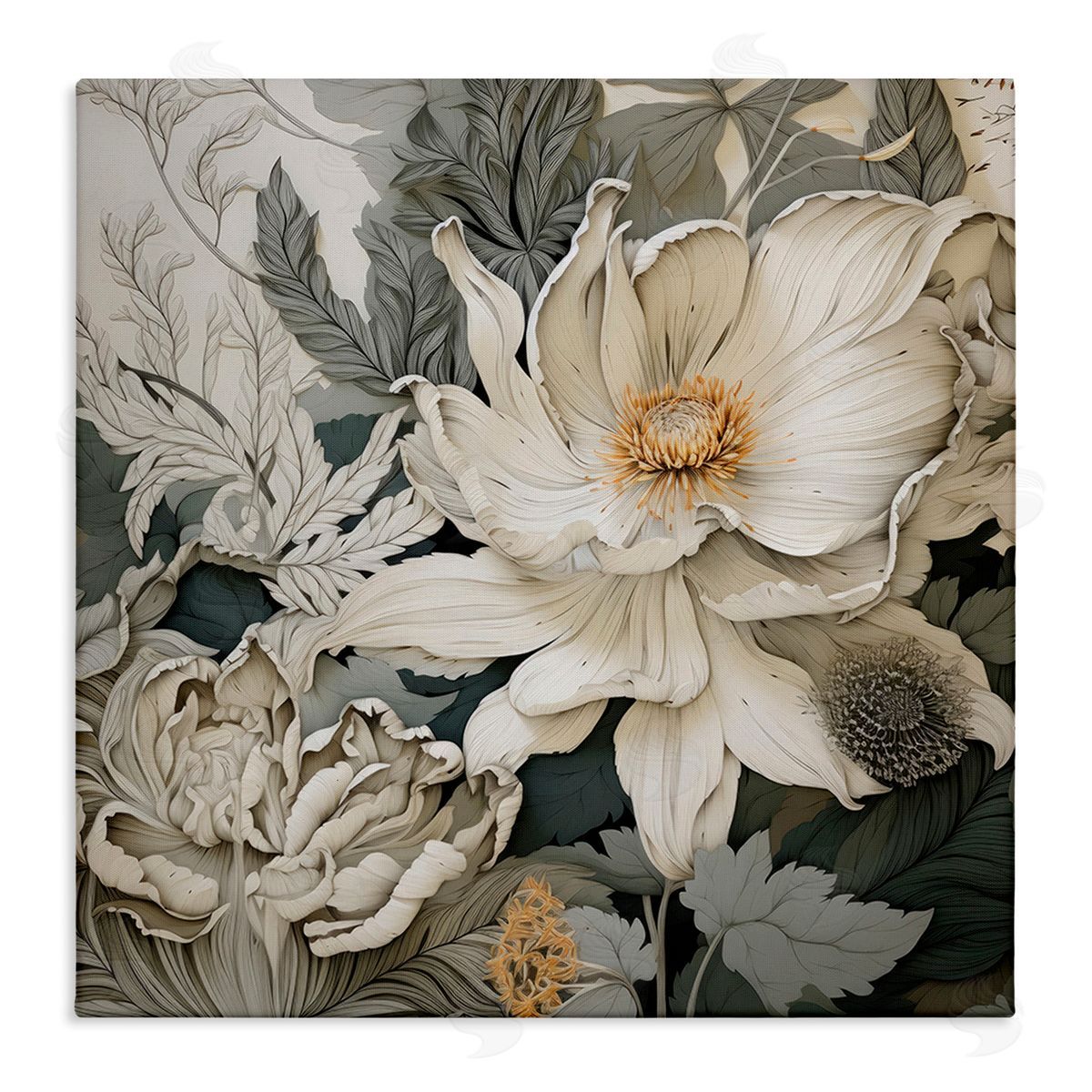 Lazar Studio Vintage Curling Petals Canvas Wall Art Print