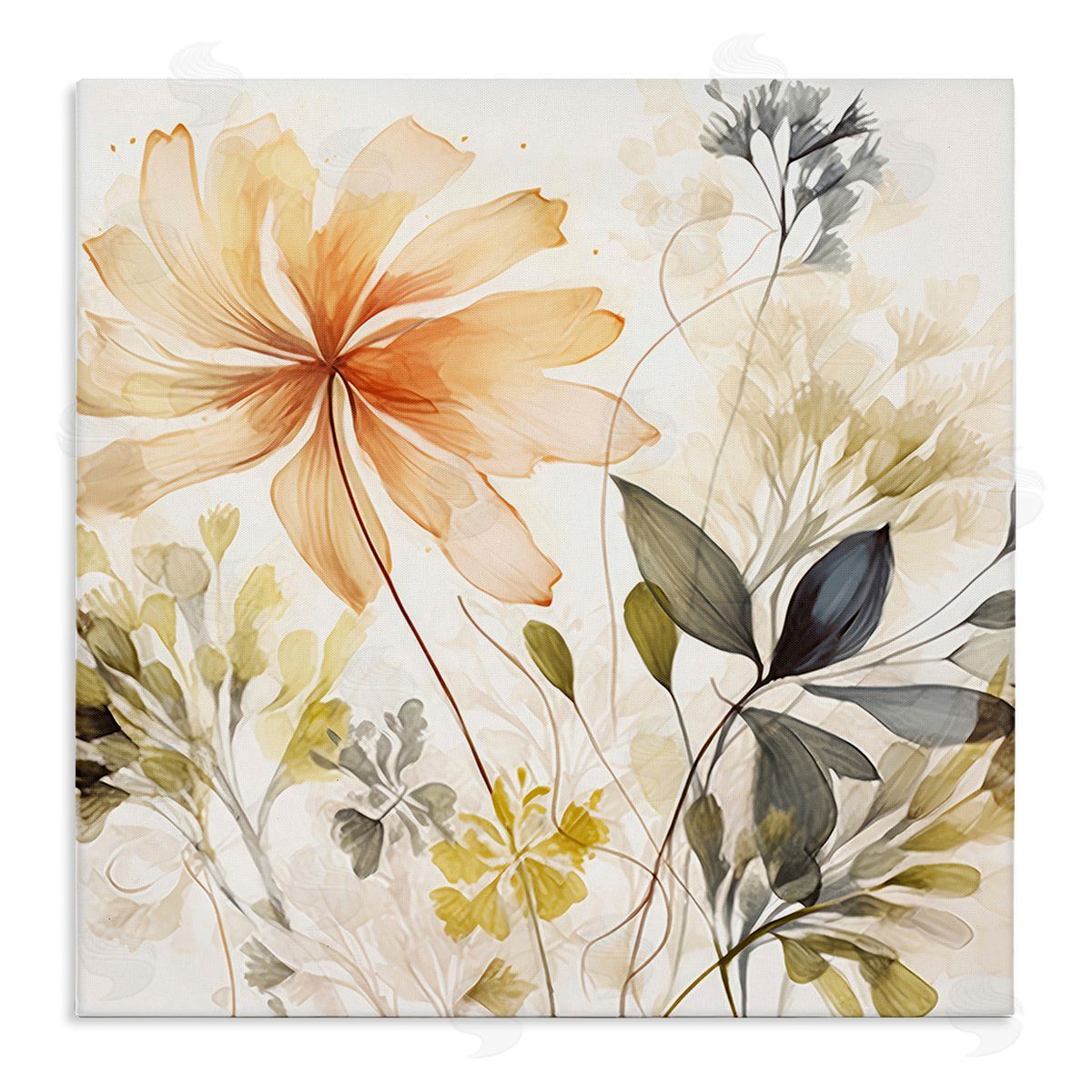Lazar Studio Botanical Serenity Pattern Canvas Wall Art Print