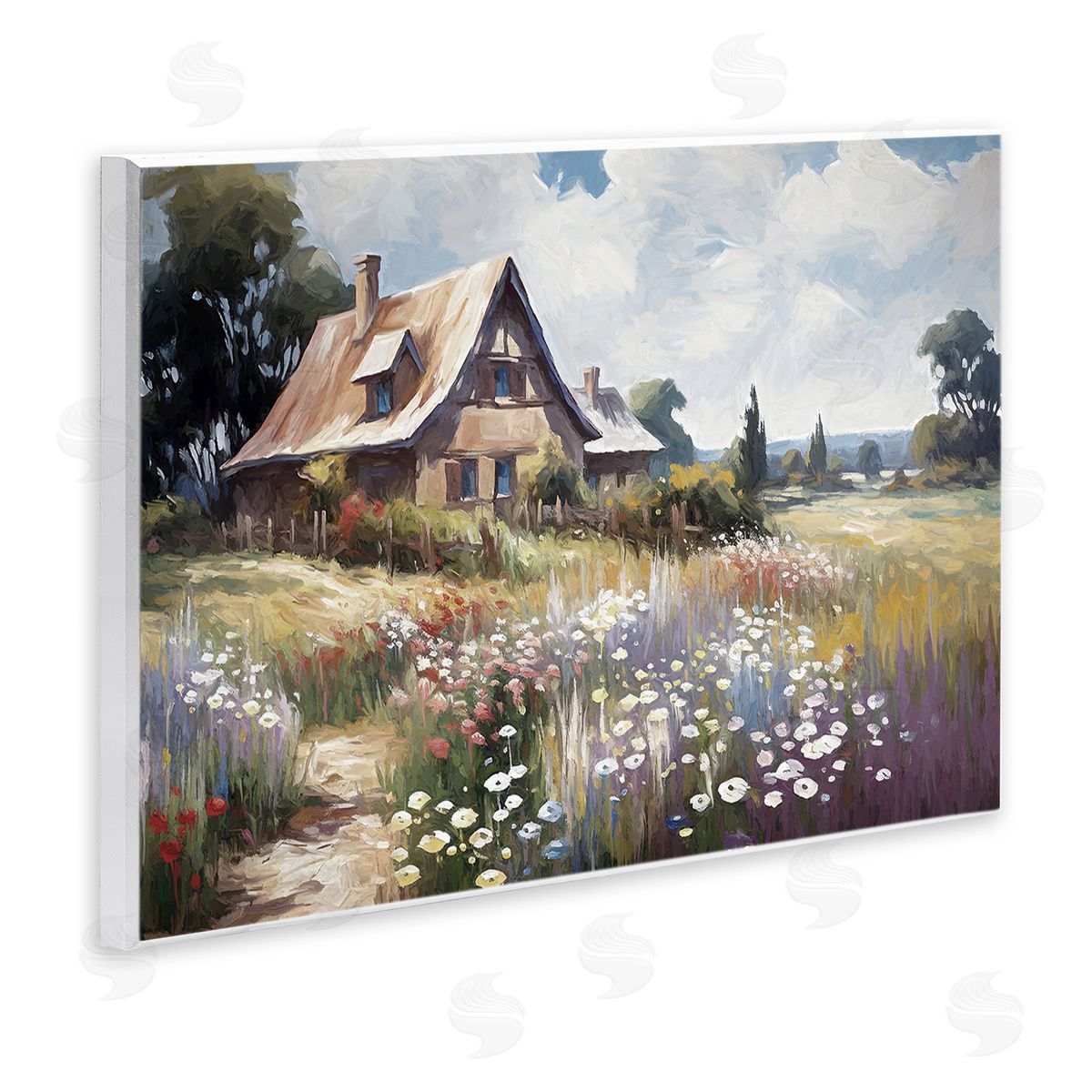 Ramona Murdock Charming Cottage Garden Wooden Wall Plaque Art Print