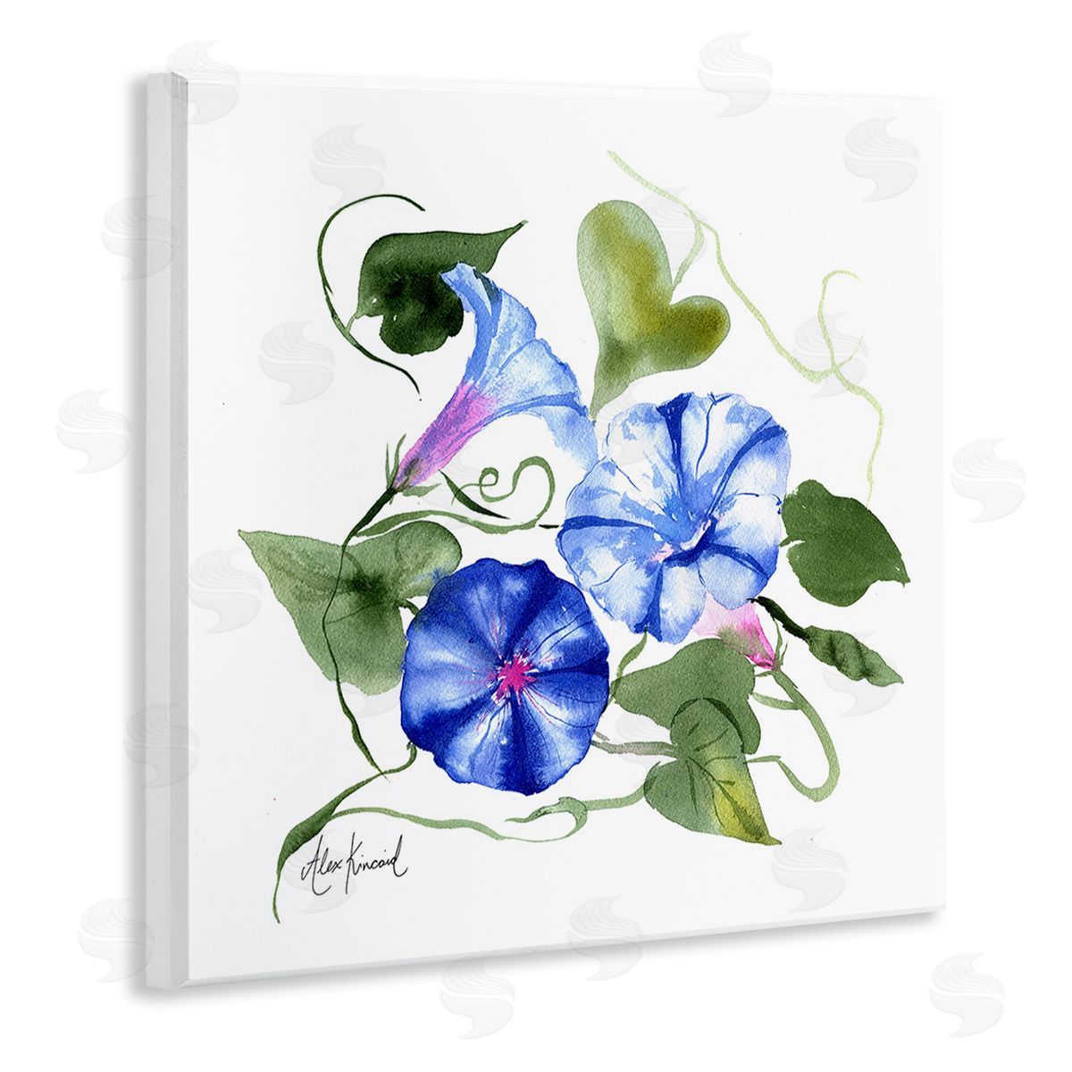 Alexandria Gilbert Kincaid Minimal Morning Glories Wooden Wall Plaque Art Print