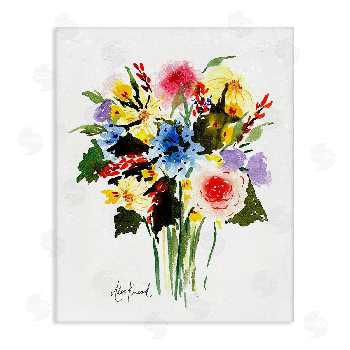 Alexandria Gilbert Kincaid Modern Bright Bouquet Canvas Wall Art Print