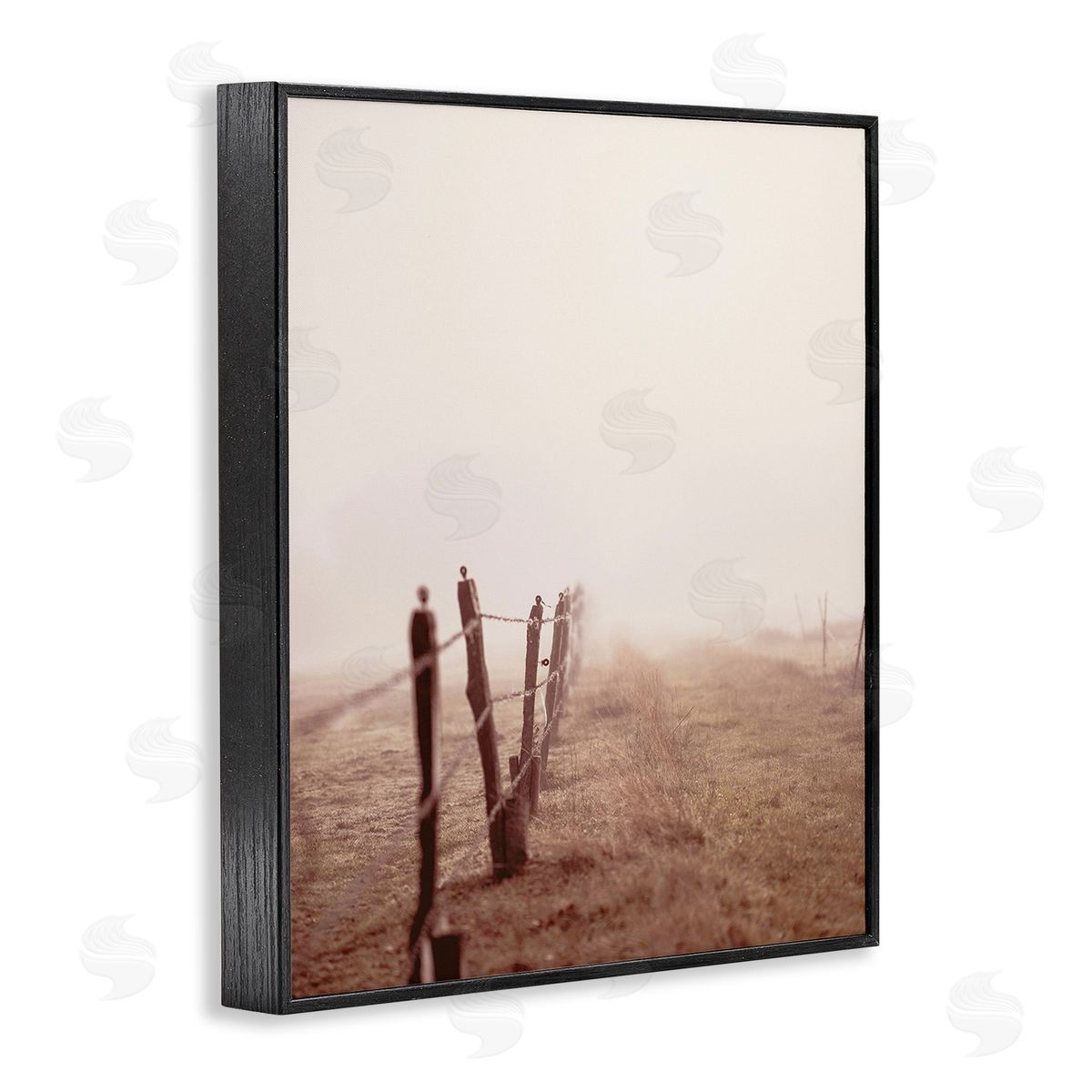 Leah Straatsma Quiet Foggy Countryside Black Framed Giclee Wall Art Print