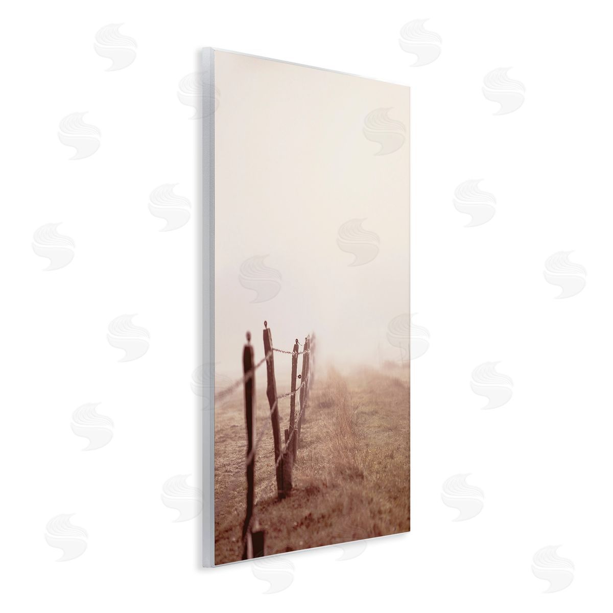 Leah Straatsma Quiet Foggy Countryside Wooden Wall Plaque Art Print