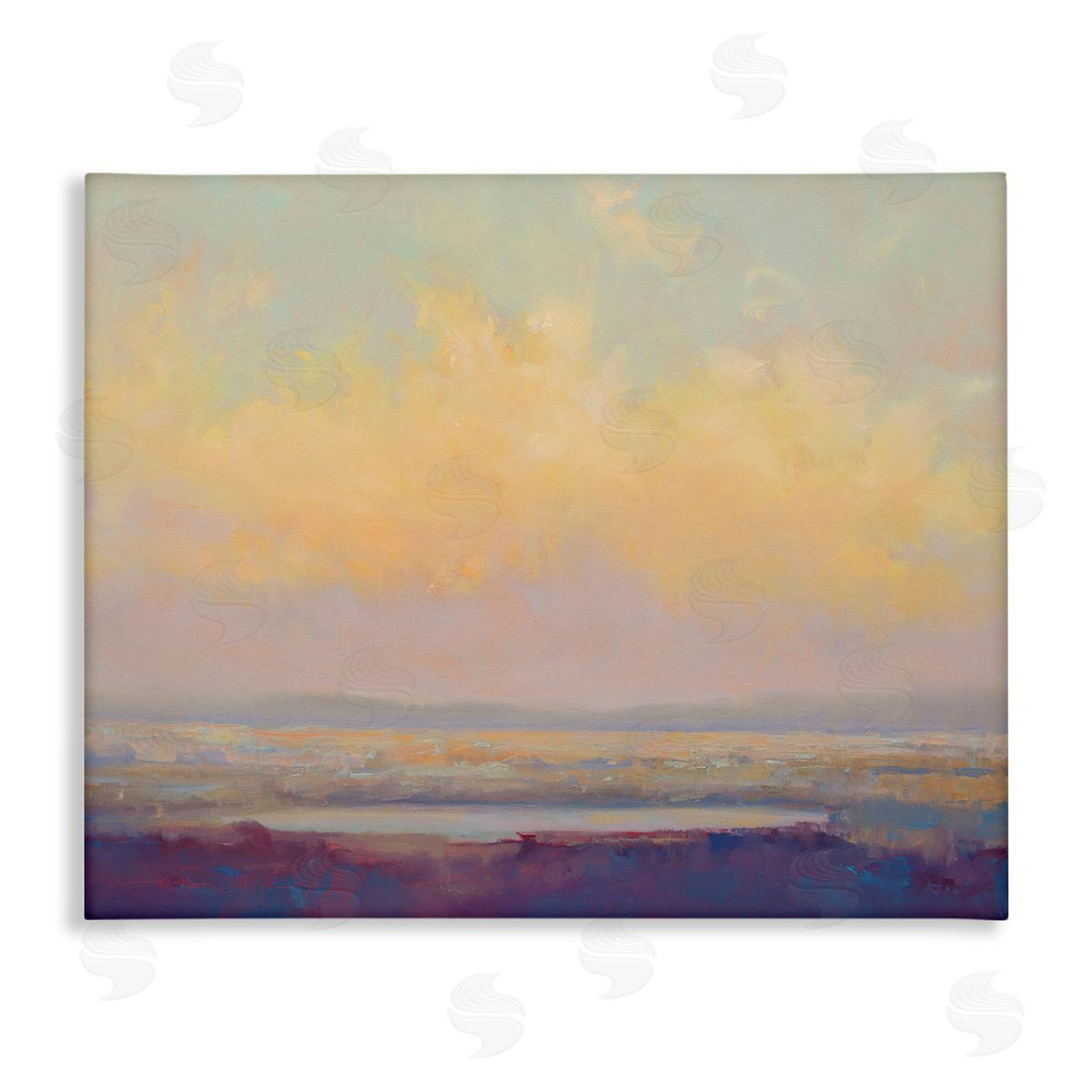 William McCarthy Abstract Orange Sunset Canvas Wall Art Print