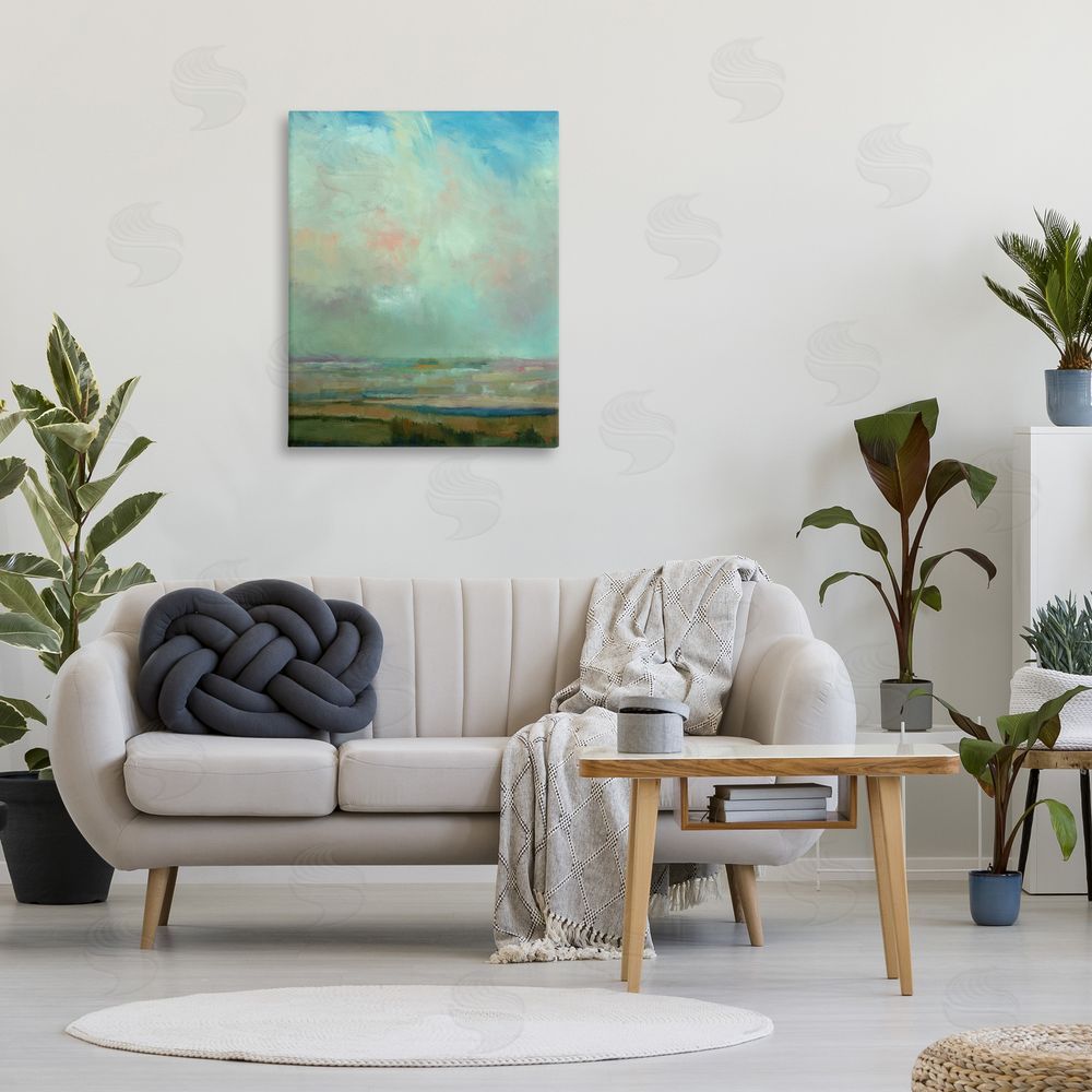 William McCarthy Blue Abstract Scenery Canvas Wall Art Print in Room