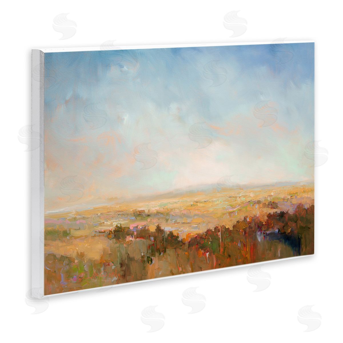 William McCarthy Abstract Farmland Nature Wooden Wall Plaque Art Print
