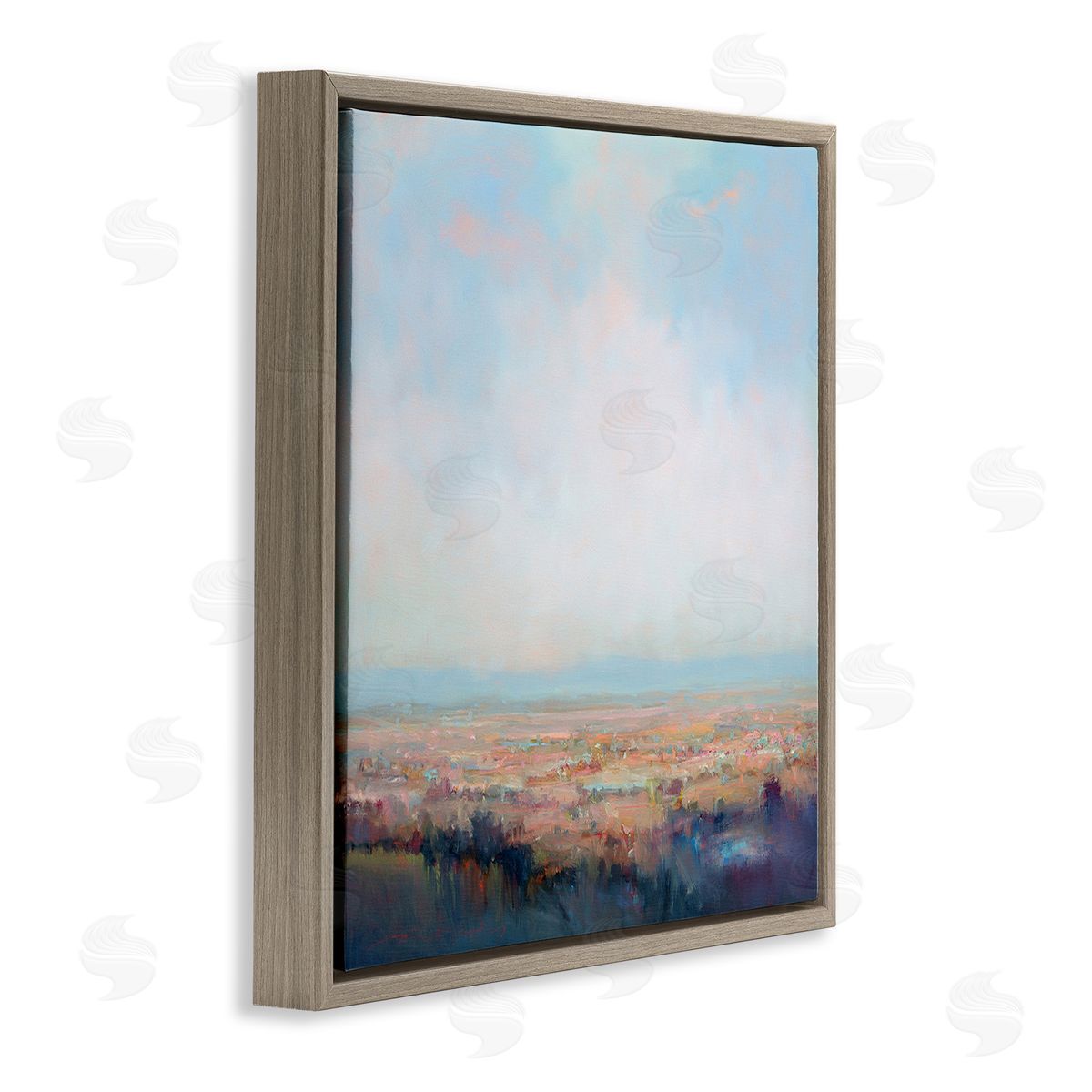 William McCarthy Clear Sky over Nature Brown Floating Frame Canvas Wall Art Print