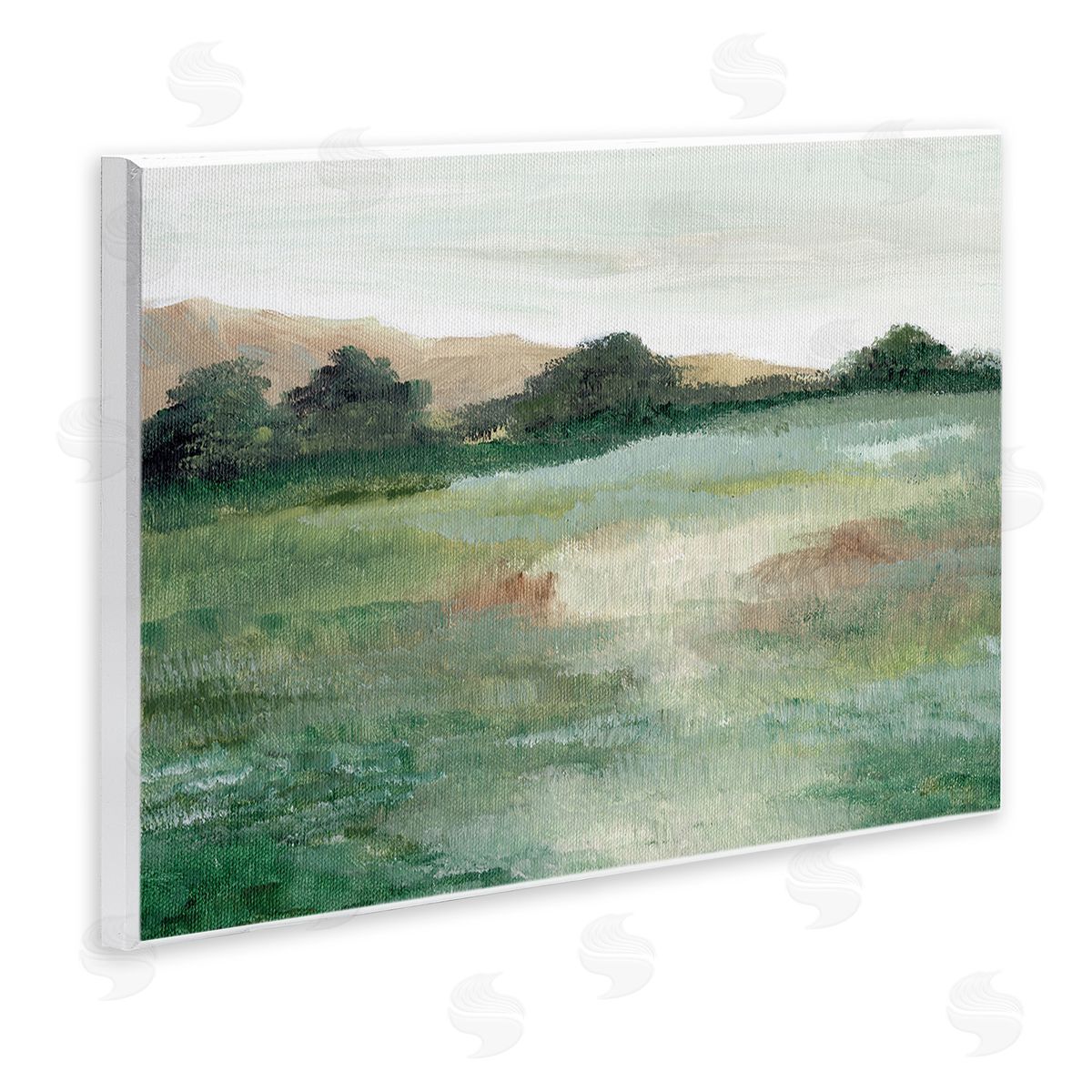 Nikita Jariwala Brushed Mountain Valley Wooden Wall Plaque Art Print