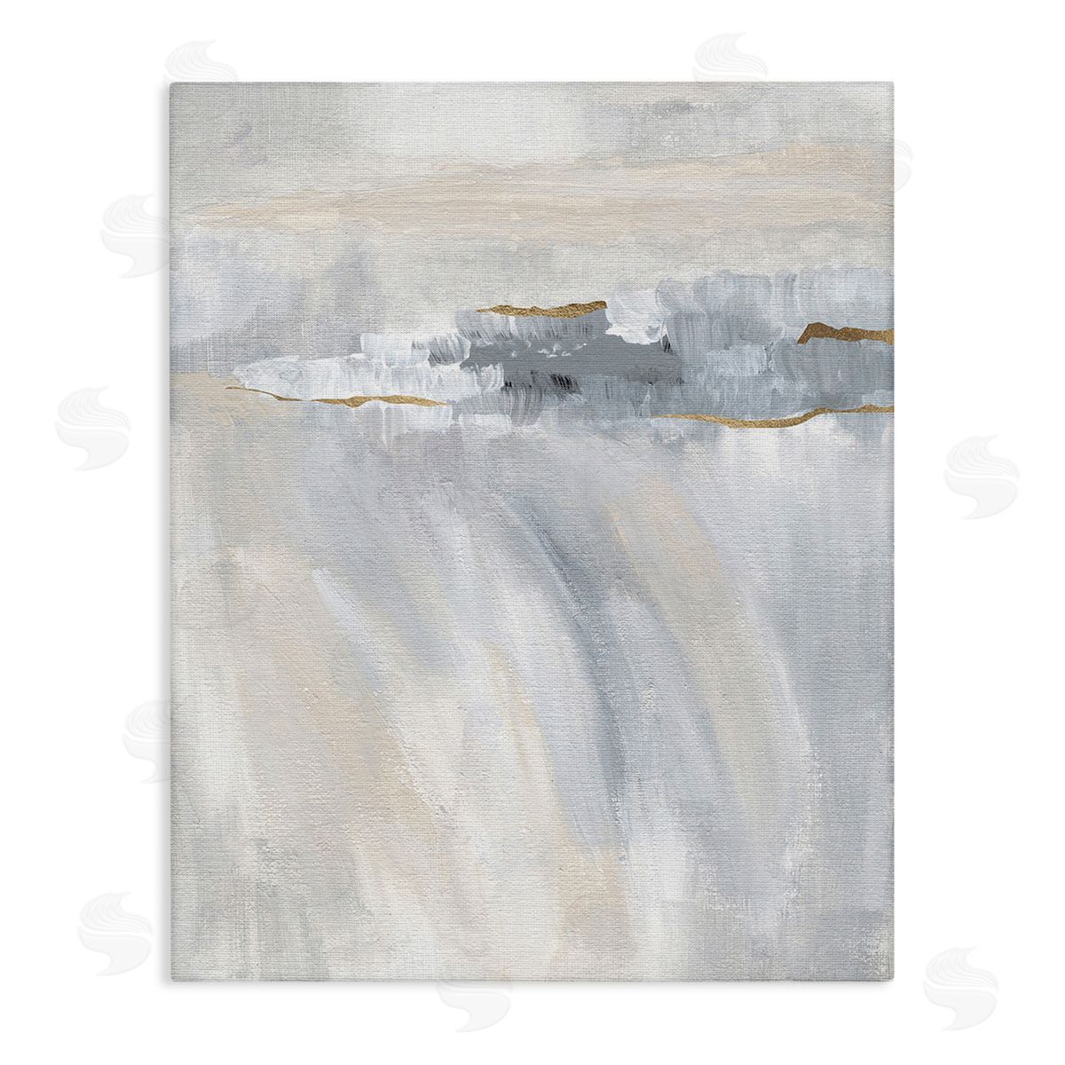 Nikita Jariwala Grey Abstract Movement Canvas Wall Art Print