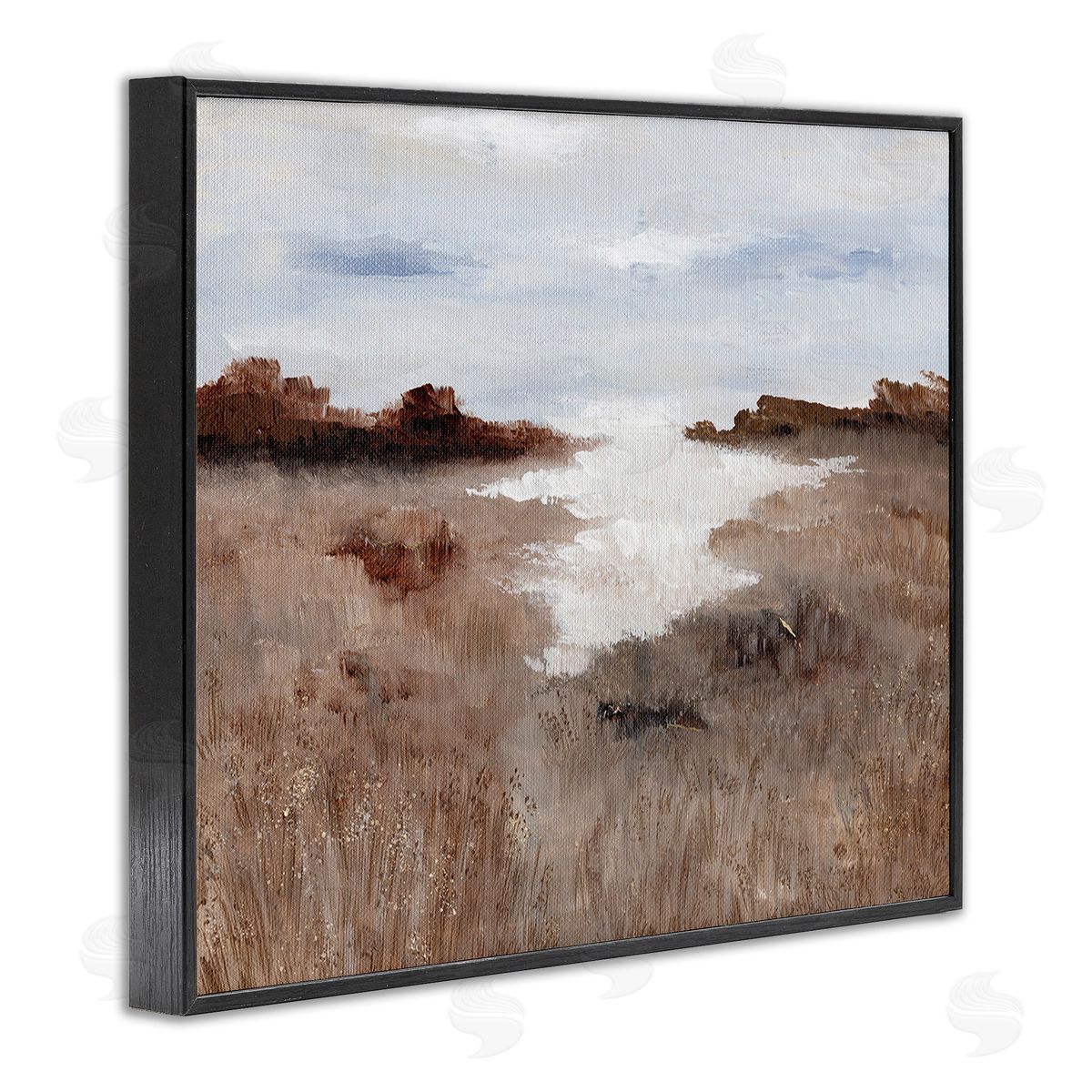 Nikita Jariwala Field with Arid Vegetation Black Framed Giclee Wall Art Print