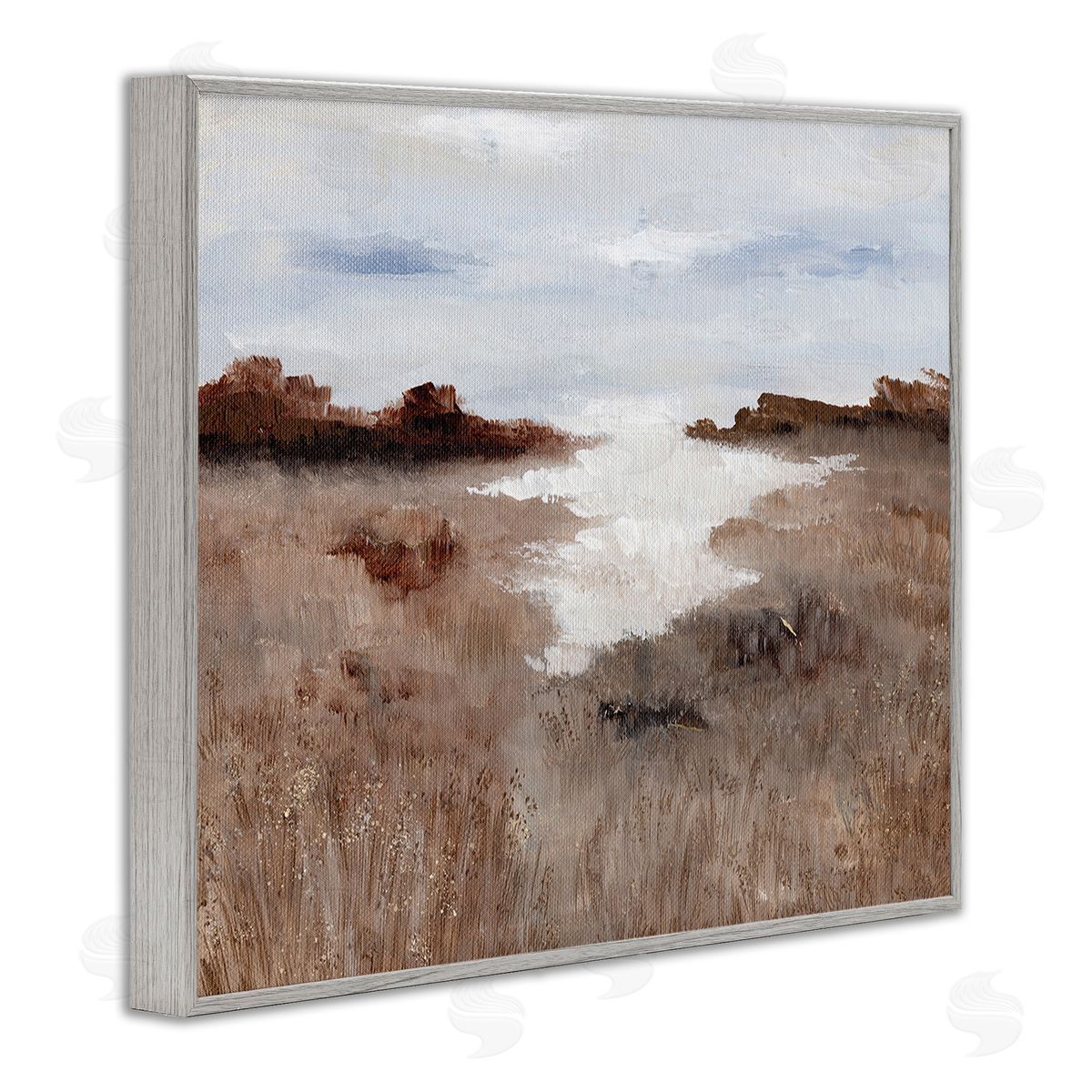 Nikita Jariwala Field with Arid Vegetation Gray Framed Giclee Wall Art Print
