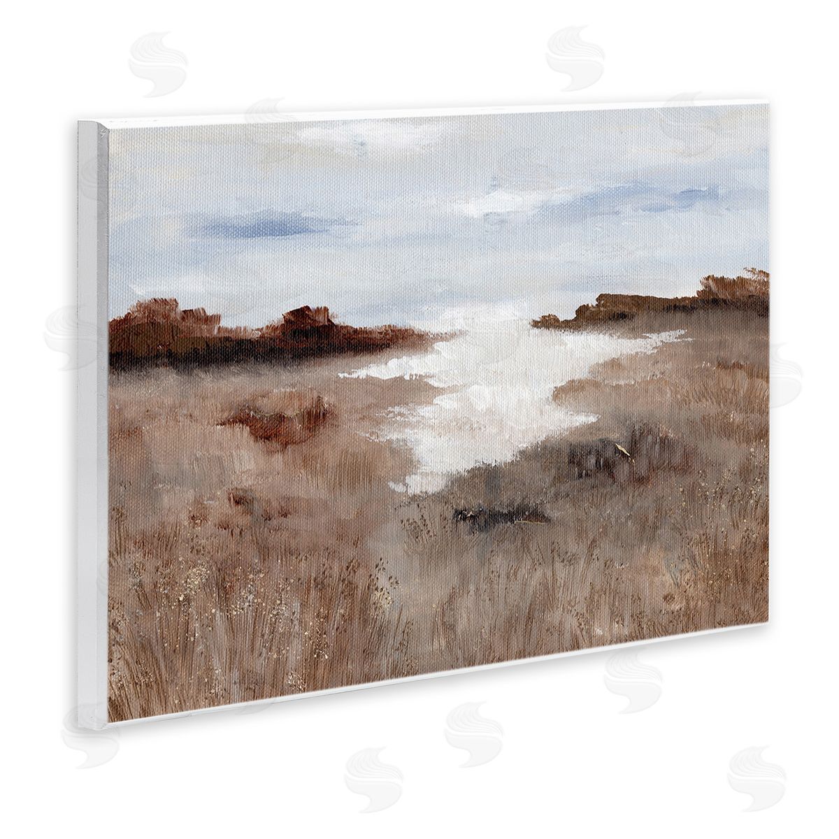 Nikita Jariwala Field with Arid Vegetation Wooden Wall Plaque Art Print