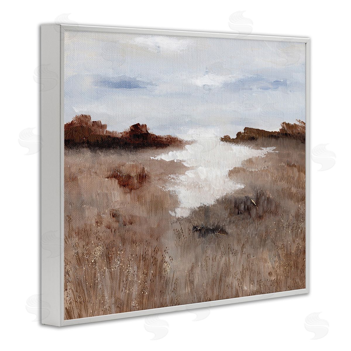 Nikita Jariwala Field with Arid Vegetation White Framed Giclee Wall Art Print