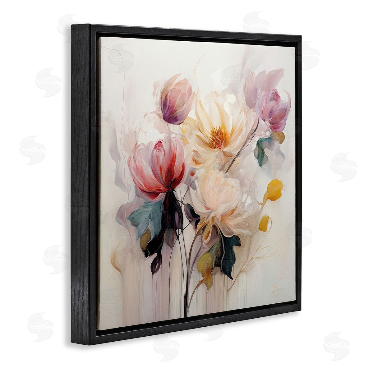 Irena Orlov Blooms in Harmony Black Floating Frame Canvas Wall Art Print