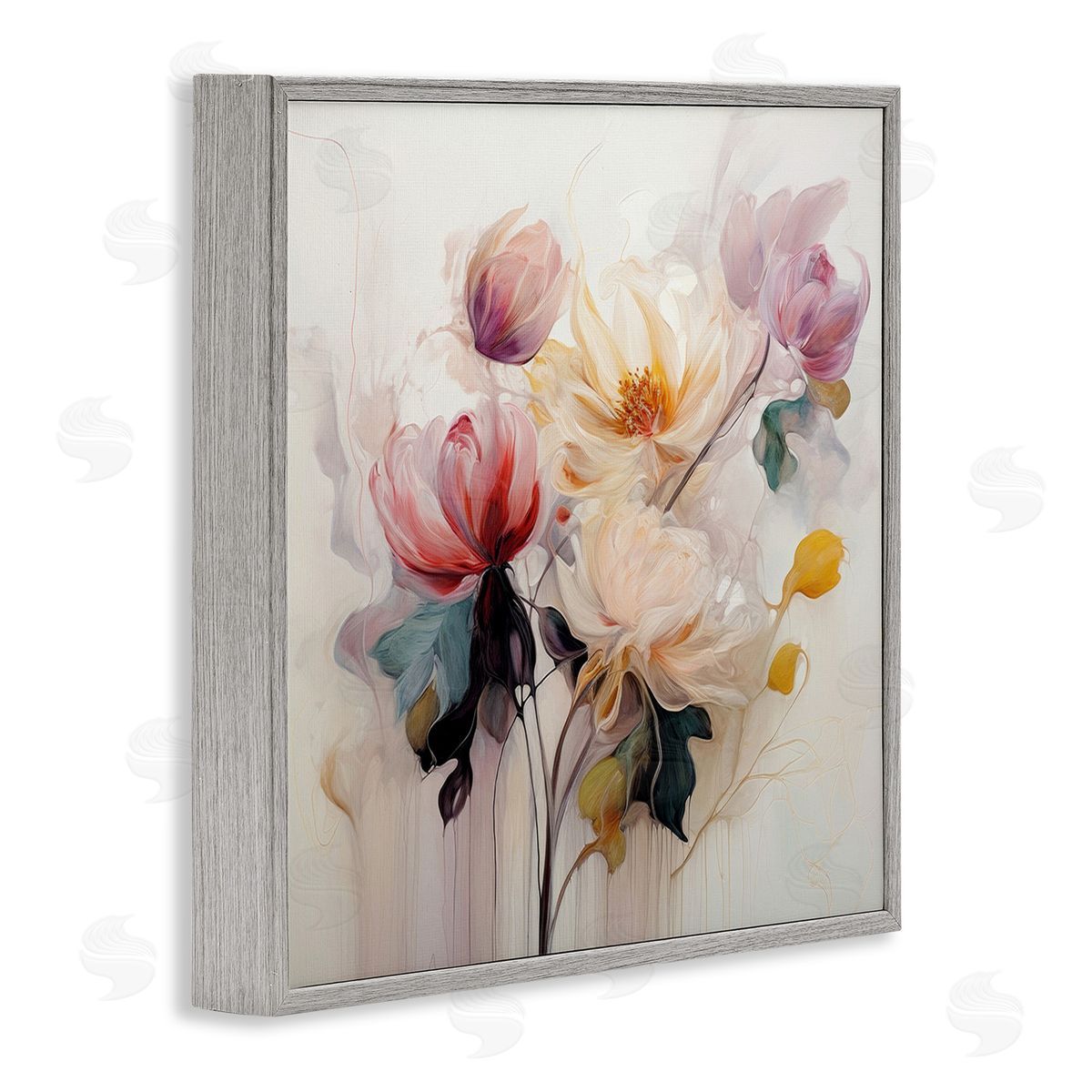 Irena Orlov Blooms in Harmony Gray Framed Giclee Wall Art Print