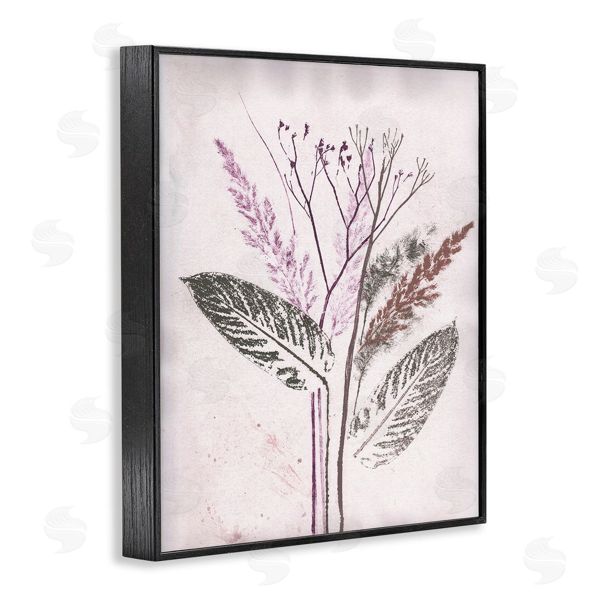 Pernille Folcarelli Botanical Imprint Shapes Black Framed Giclee Wall Art Print