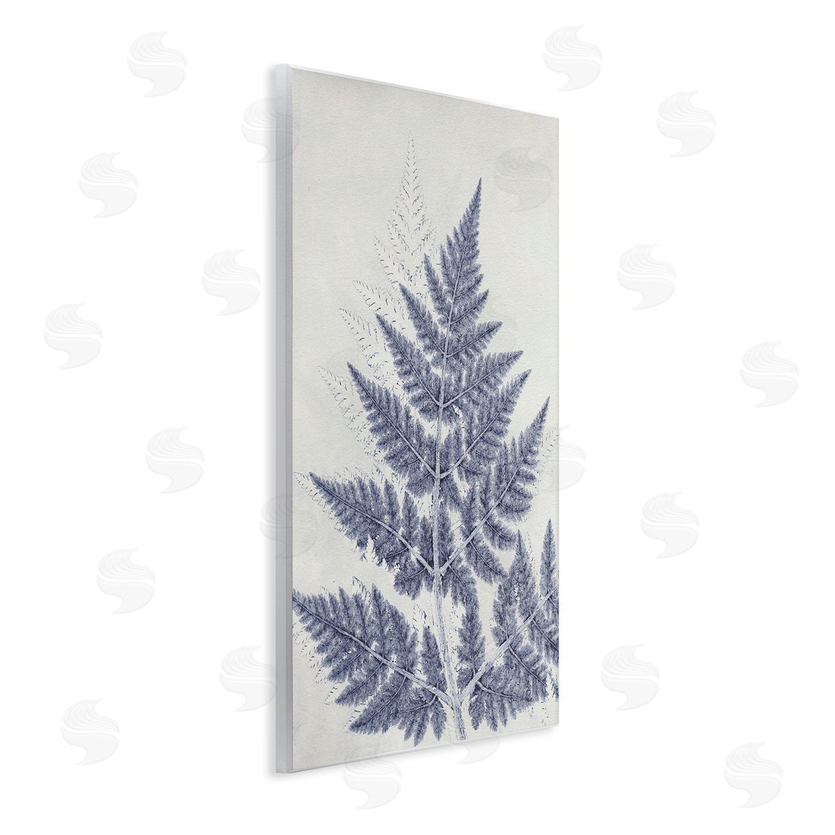 Pernille Folcarelli Blue Fern Imprint Wooden Wall Plaque Art Print