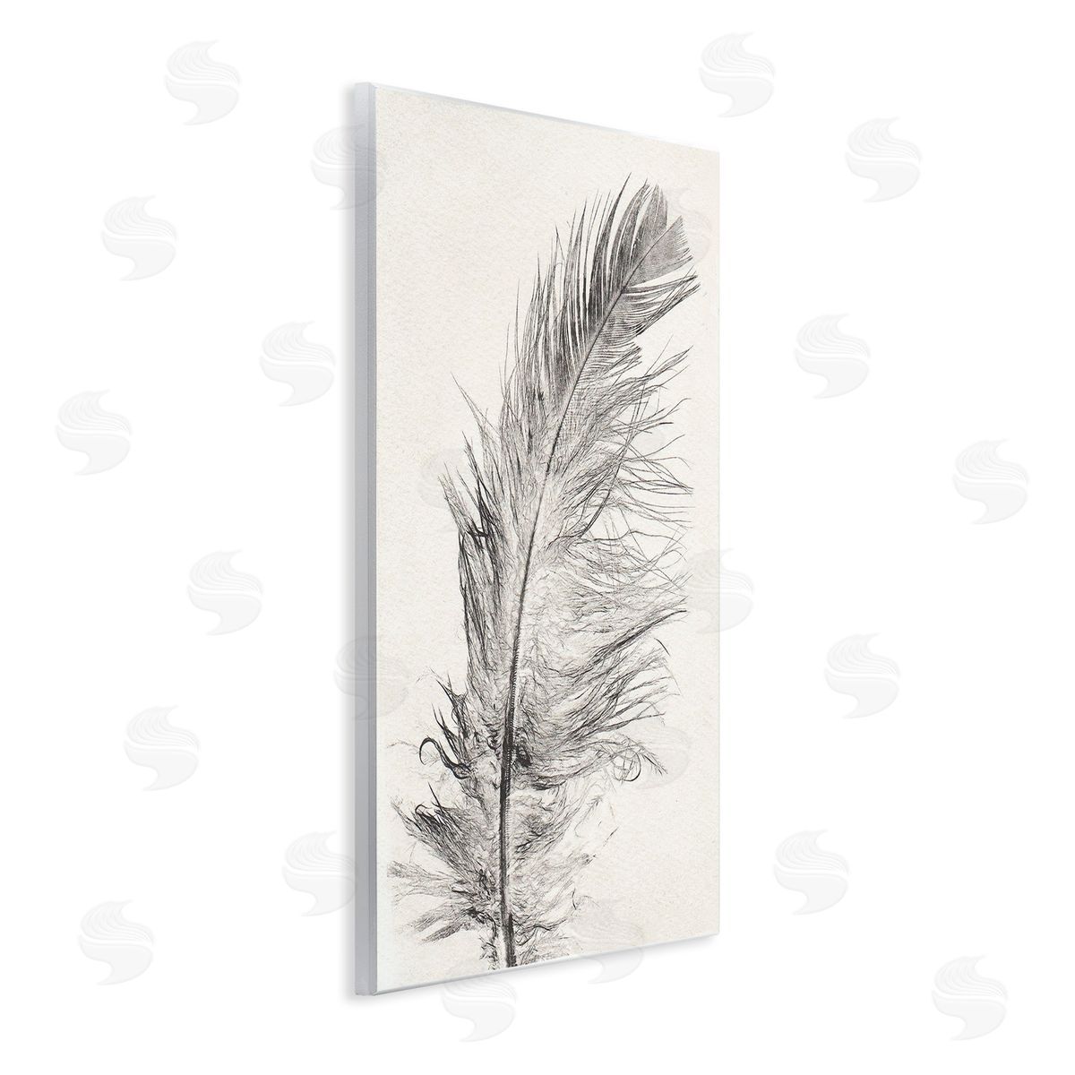 Pernille Folcarelli Boho Windswept Feather Wooden Wall Plaque Art Print