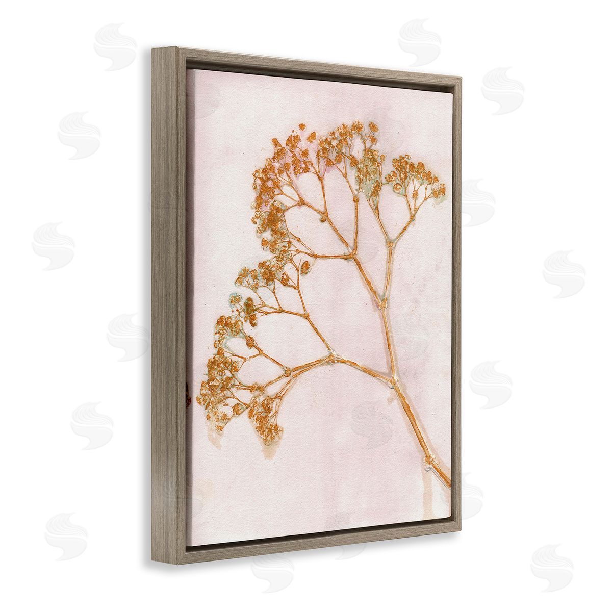 Pernille Folcarelli Cottage Botanical Branches Brown Floating Frame Canvas Wall Art Print