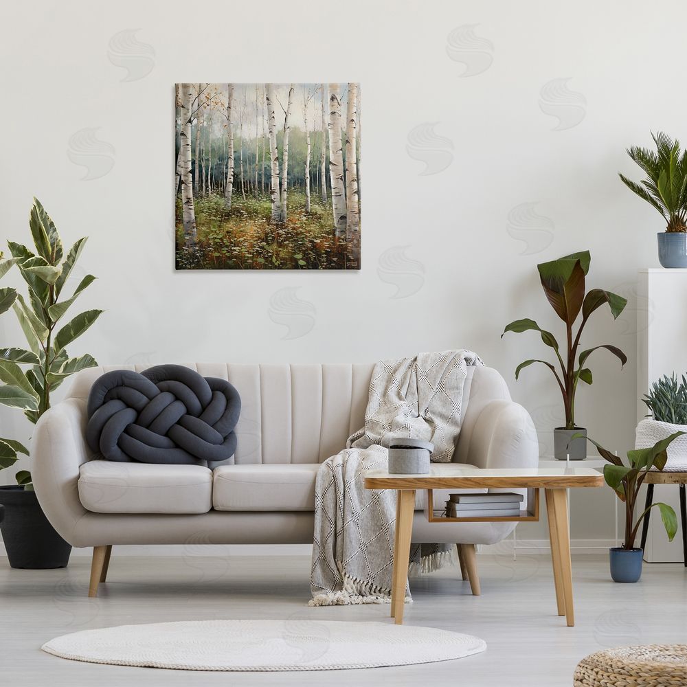 RB Birch Forest Vegetation Canvas Wall Art Print in Room