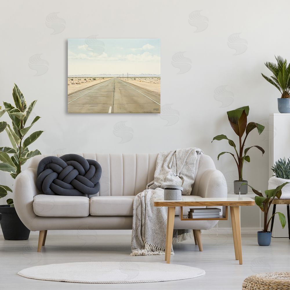 RB Scenic Desert Road Canvas Wall Art Print in Room