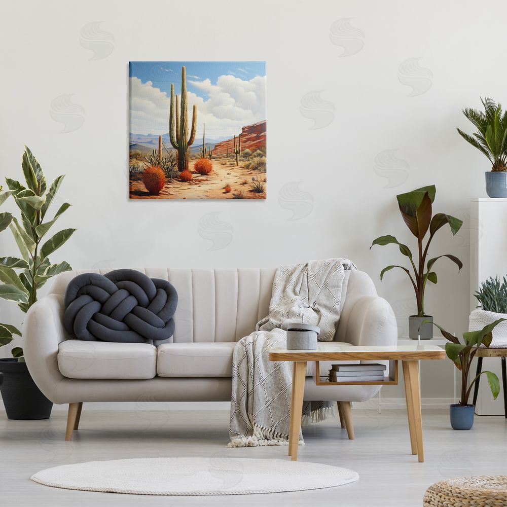 RB Cloudy Desert Path Canvas Wall Art Print in Room