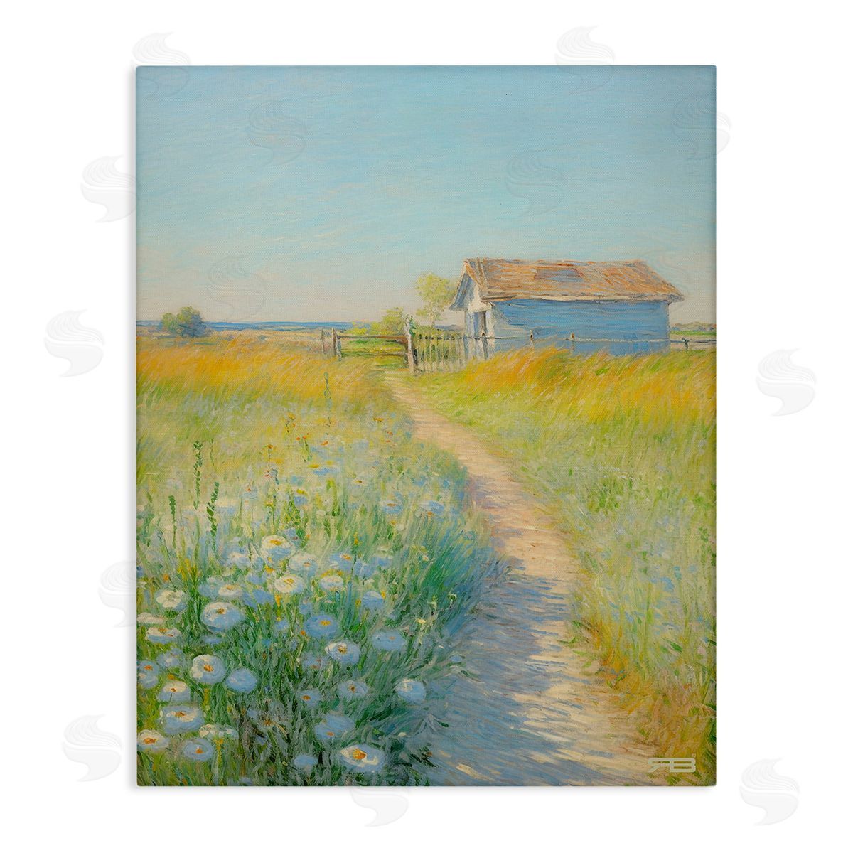RB Charming Countryside Trail Canvas Wall Art Print