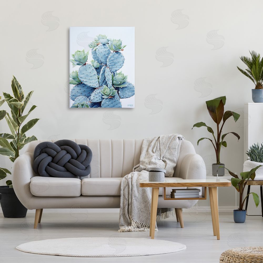 RB Blooming Succulents & Cactus Canvas Wall Art Print in Room