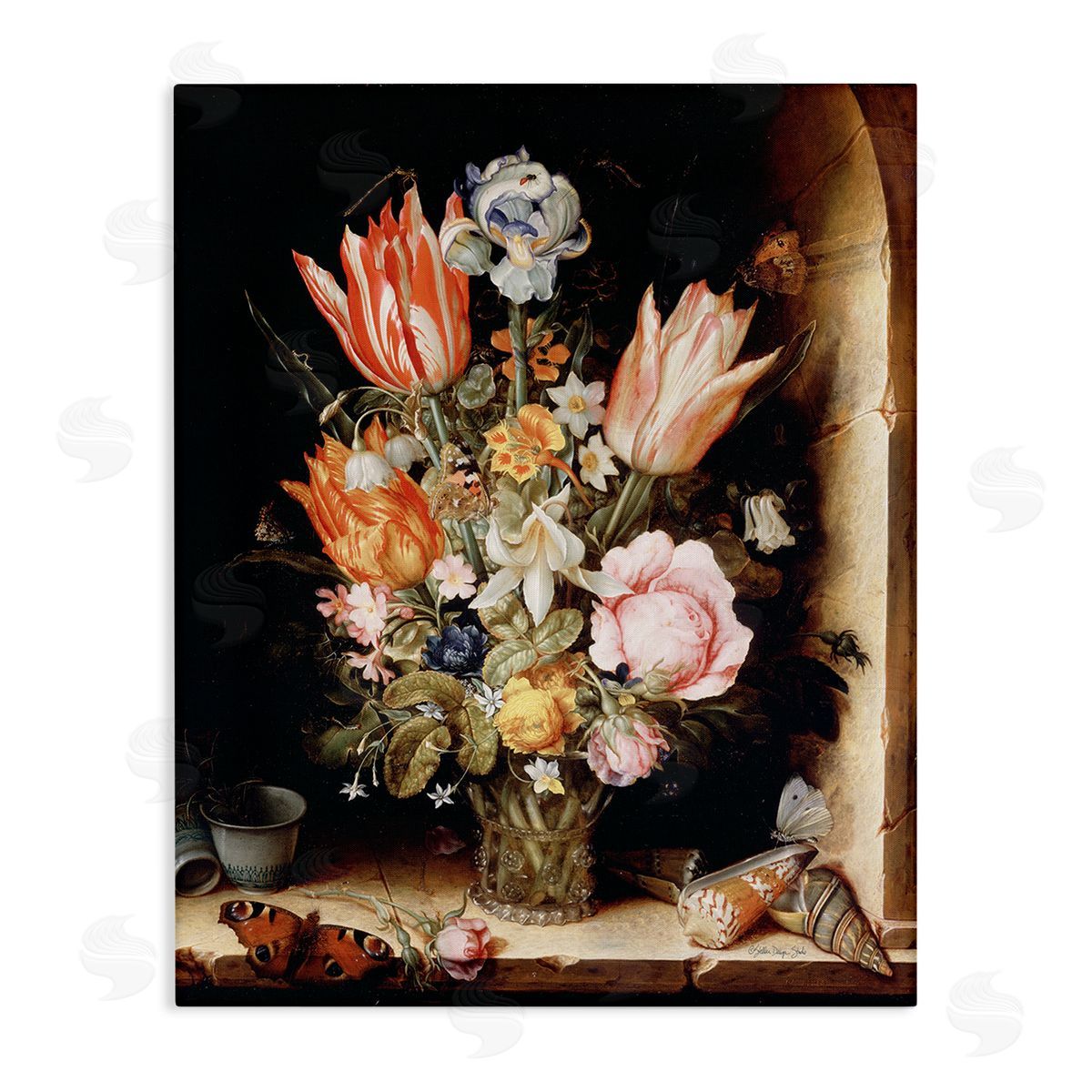 Stellar Design Studio Classic Bouquet Still Life Canvas Wall Art Print