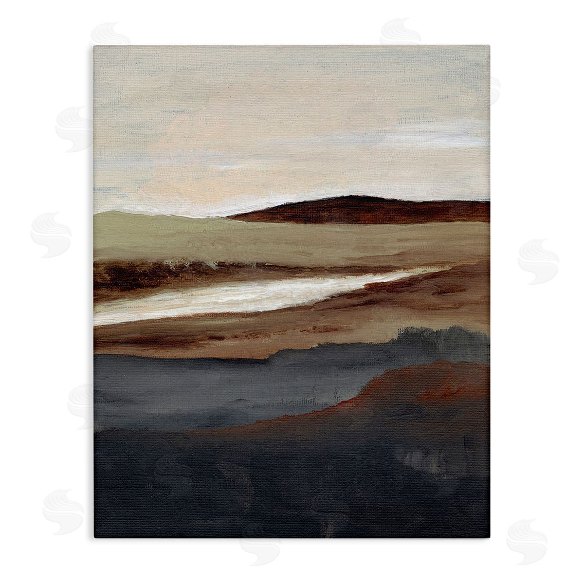 Nikita Jariwala Rustic Hills Abstraction Canvas Wall Art Print