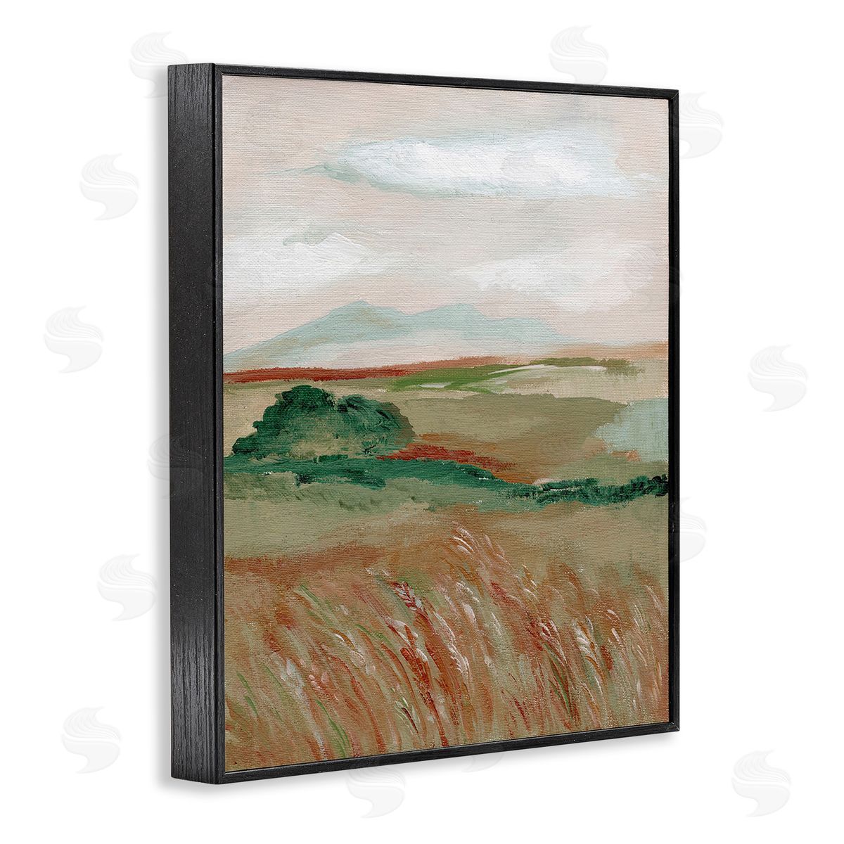 Nikita Jariwala Windy Plains Abstraction Black Framed Giclee Wall Art Print
