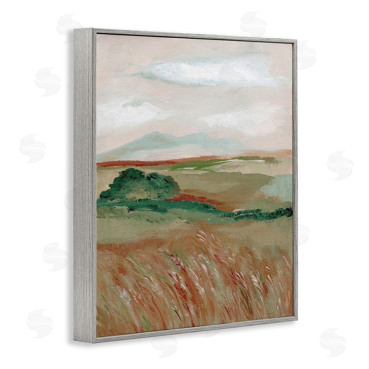 Nikita Jariwala Windy Plains Abstraction Gray Framed Giclee Wall Art Print