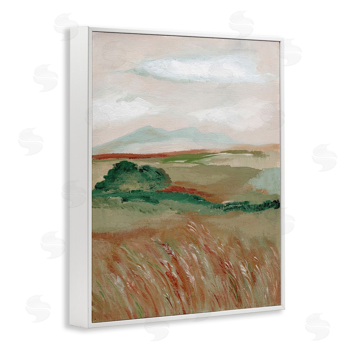 Nikita Jariwala Windy Plains Abstraction White Framed Giclee Wall Art Print