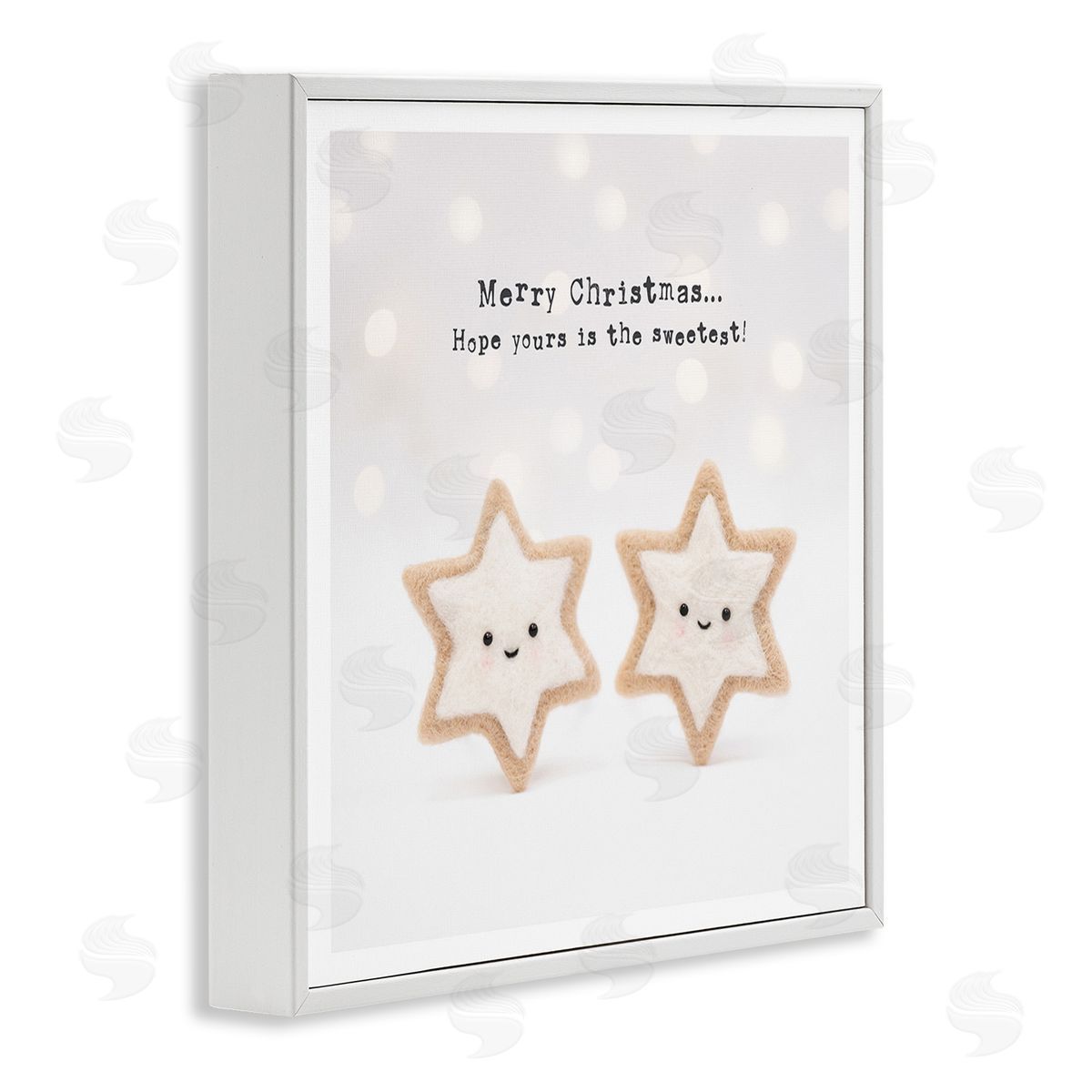 Lemon & Sugar Christmas Cookie Phrase White Framed Giclee Wall Art Print